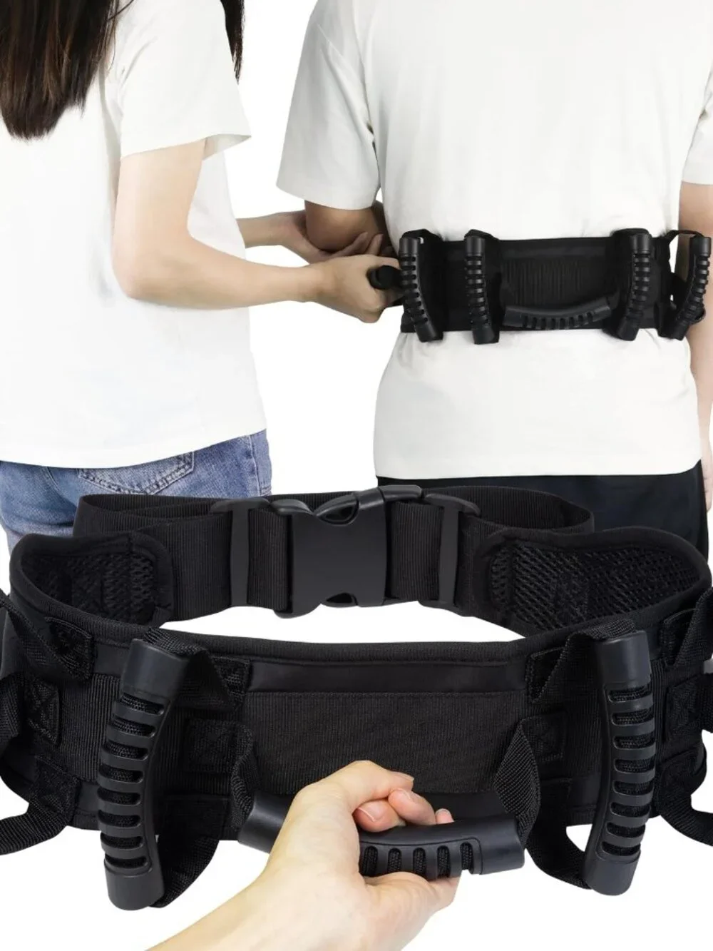 MKEFMEI Gait Belt with Handles for Seniors, Quick Release Buckle, Physical Thera